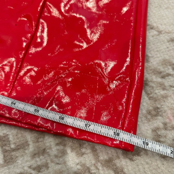 Shiny Red Mini Skirt - Picture 6 of 11